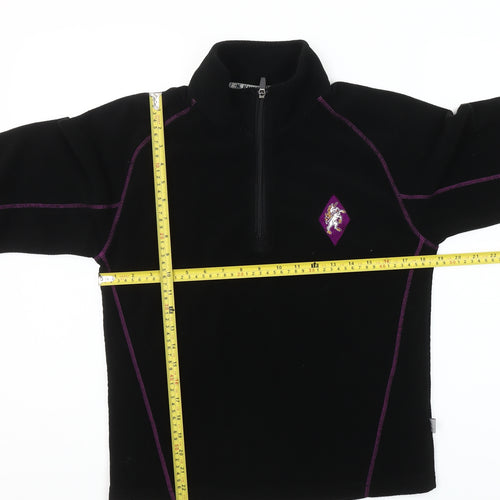 Kukri Womens Black 2XS 1/2 Zip Fleece Sweatshirt Polyester Sportswear