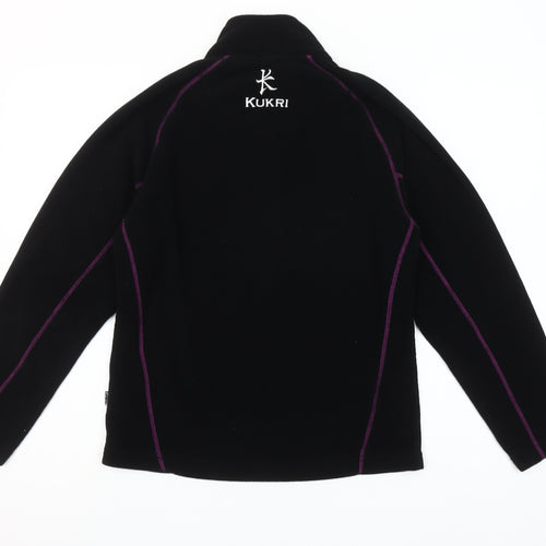 Kukri Womens Black 2XS 1/2 Zip Fleece Sweatshirt Polyester Sportswear
