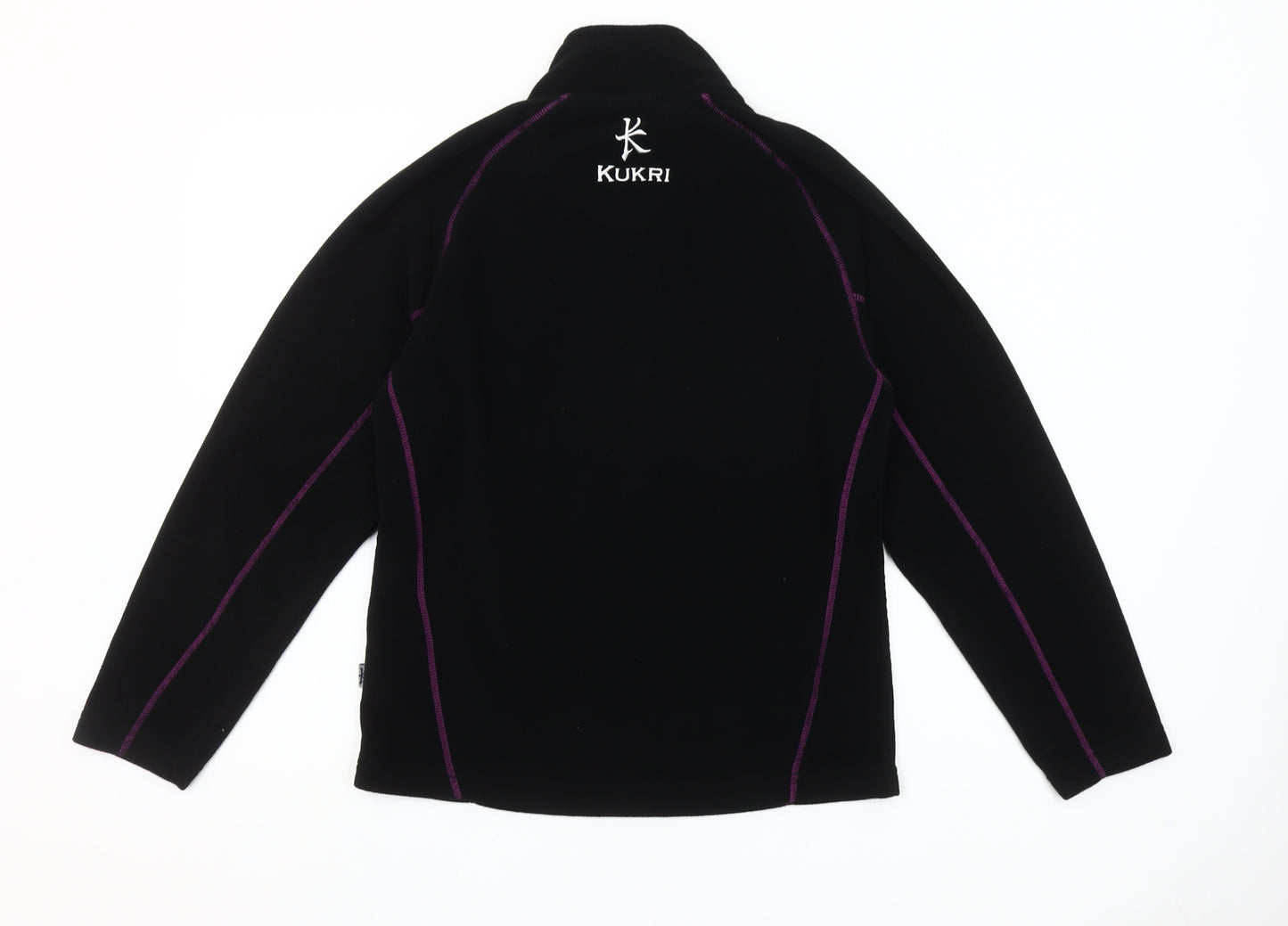Kukri Womens Black 2XS 1/2 Zip Fleece Sweatshirt Polyester Sportswear
