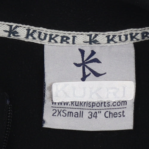Kukri Womens Black 2XS 1/2 Zip Fleece Sweatshirt Polyester Sportswear