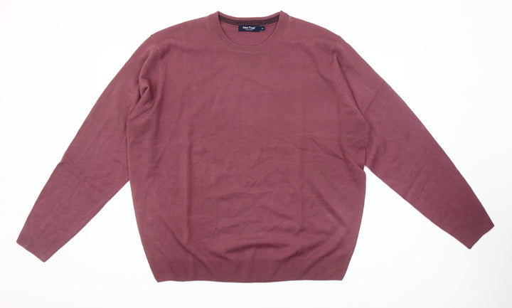 James Pringle Men’s Purple Cotton Crew Neck Jumper XL