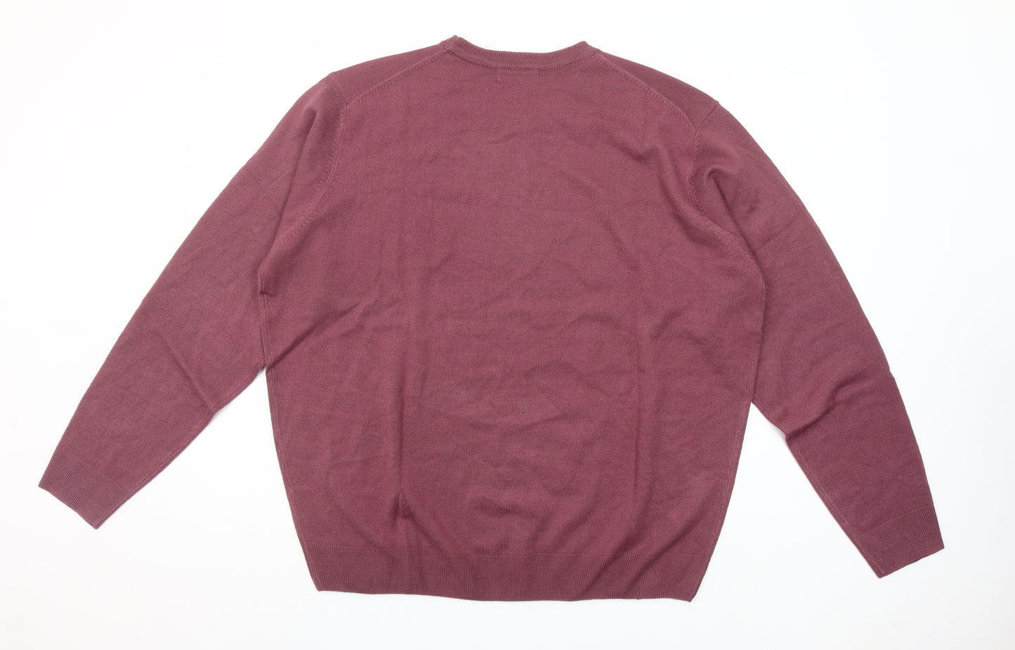 James Pringle Men’s Purple Cotton Crew Neck Jumper XL