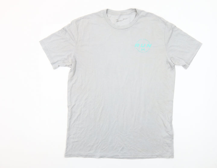 Under Armour Men's Grey RUN Graphic Short Sleeve T-Shirt M