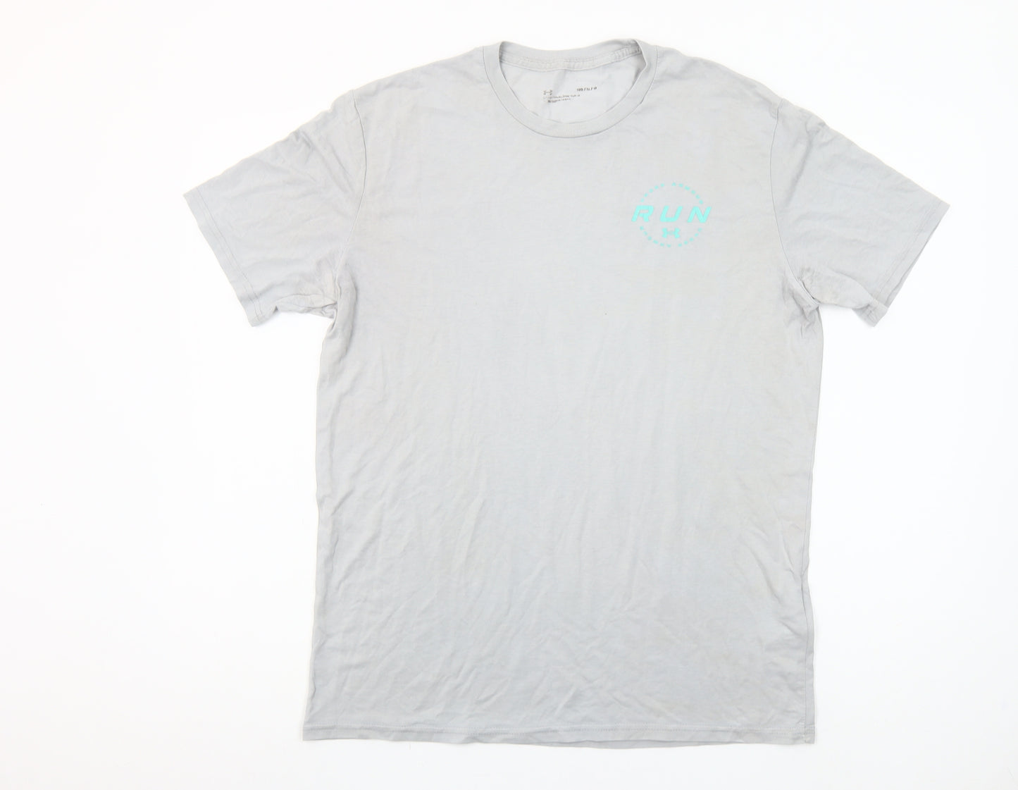 Under Armour Men's Grey RUN Graphic Short Sleeve T-Shirt M