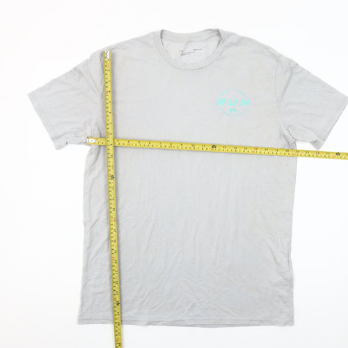 Under Armour Men's Grey RUN Graphic Short Sleeve T-Shirt M