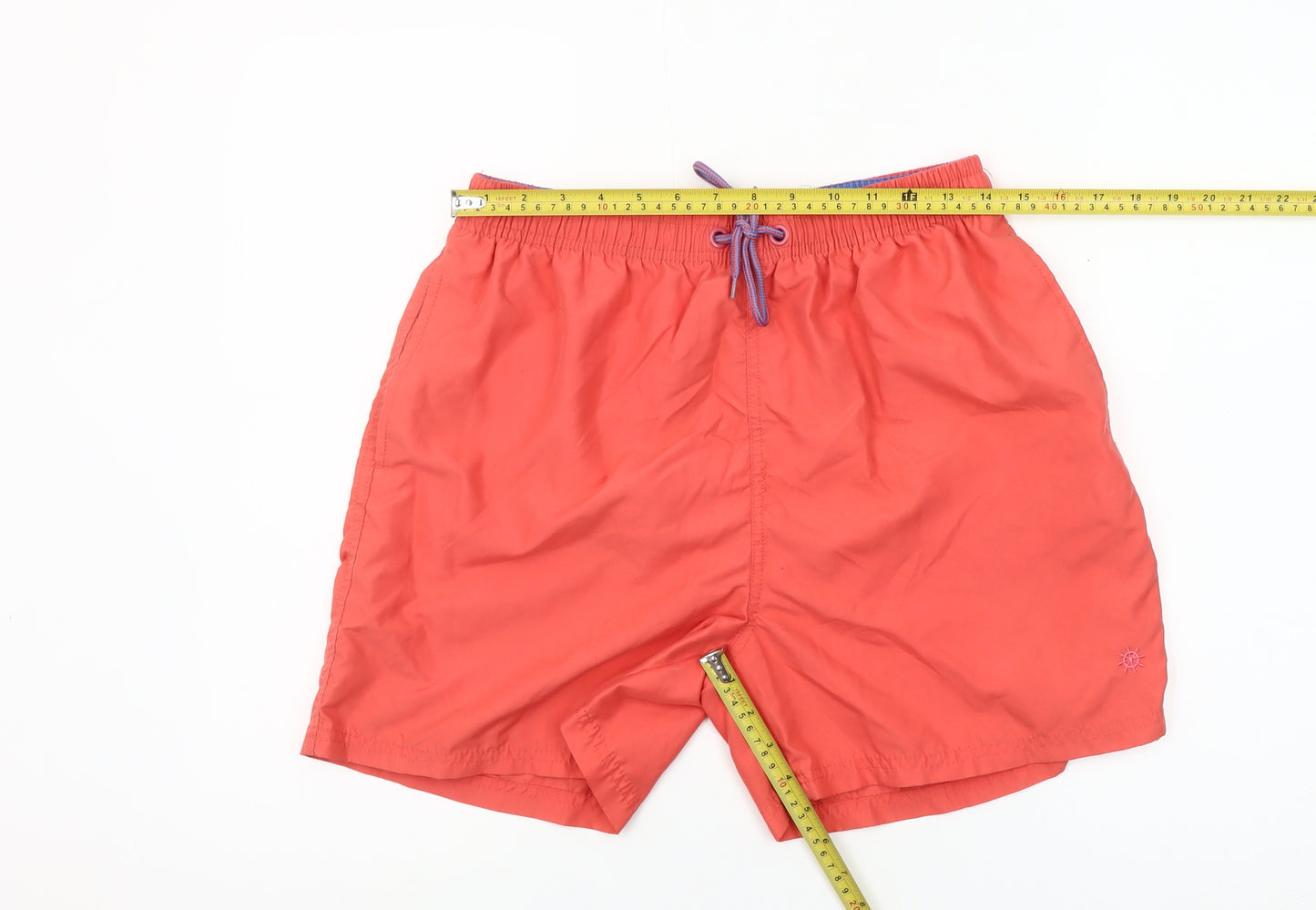Cargo Quay Men's Red Swim Shorts L Drawstring Quick Dry Nylon