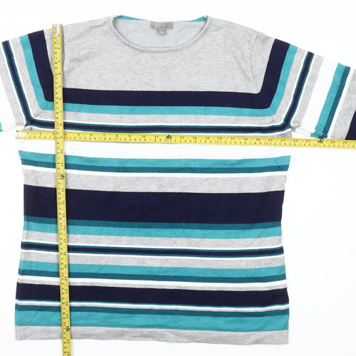 Freshwear Women’s Multicoloured XL Striped Crew Neck Knit Jumper