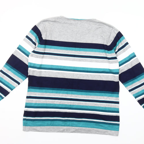 Freshwear Women’s Multicoloured XL Striped Crew Neck Knit Jumper