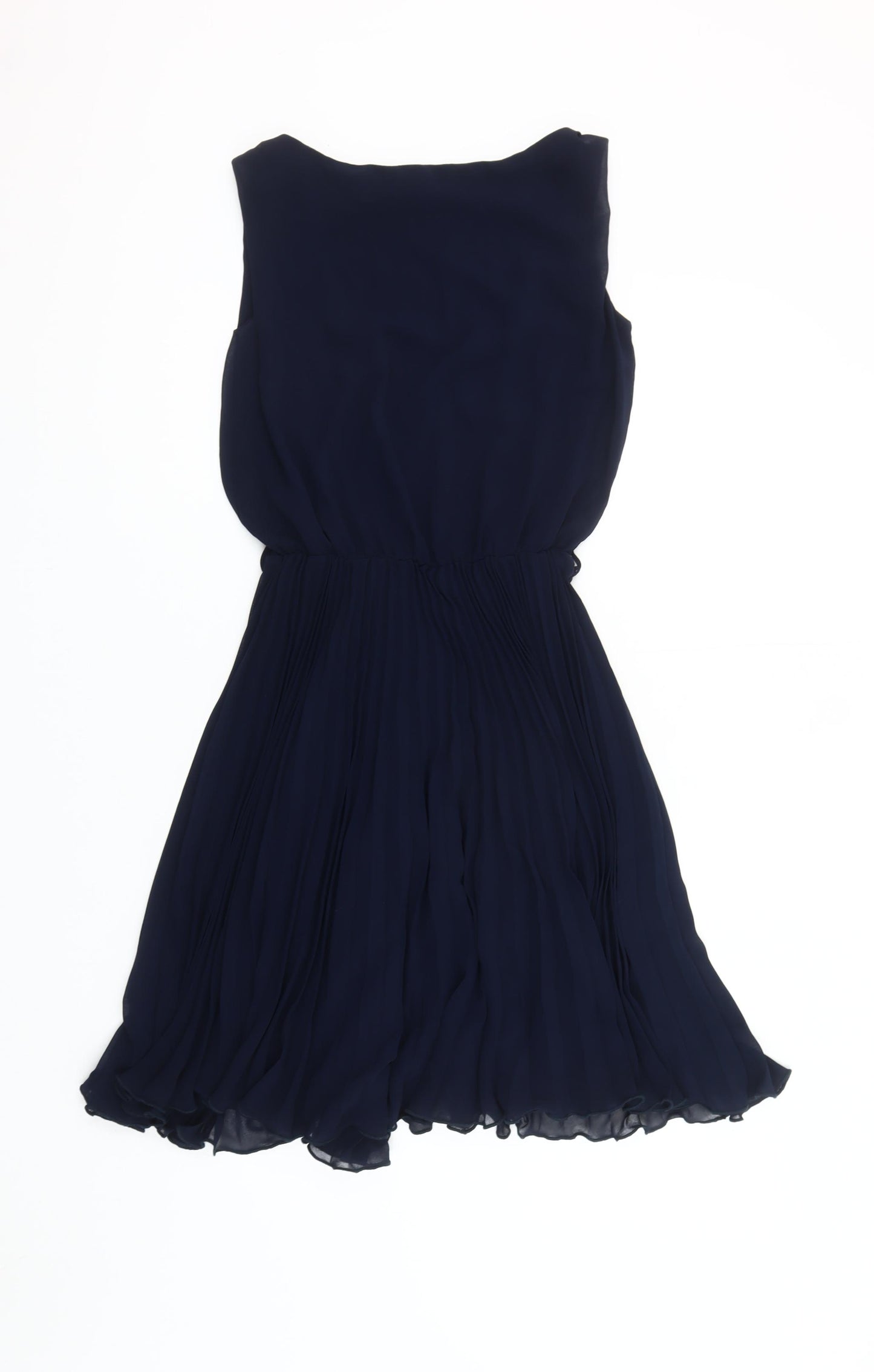 A|wear Women’s Blue A-Line Pleated Chiffon Dress Size 6