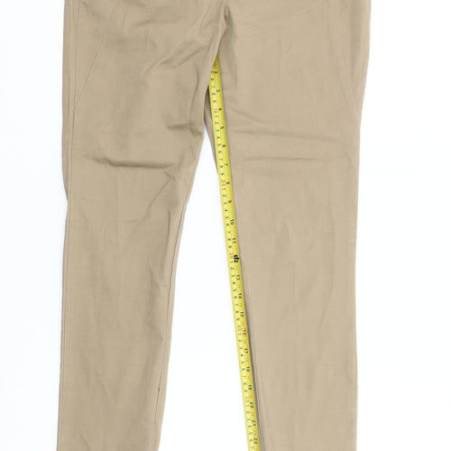 ONLY Women’s Beige High Rise Stretch Jegging Trousers Size M