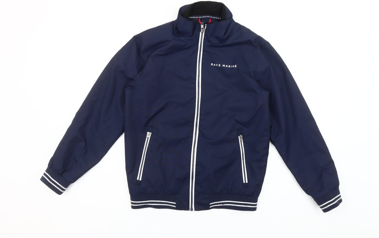 Race Marine Boys Blue Polyester Bomber Jacket Size 146 Full Zip