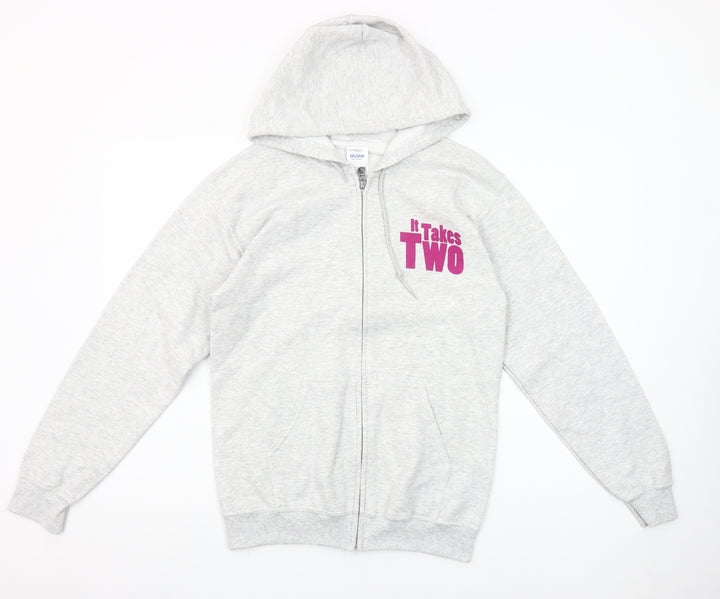Gildan Women’s Grey Full Zip Hoodie Small It Takes Two Hairspray Tour