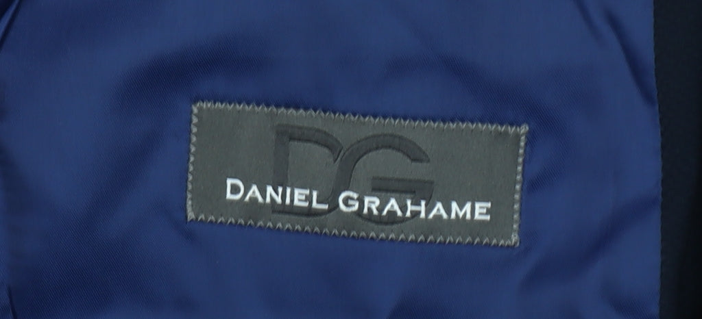 Daniel Grahame Men's Blue 40S Slim Fit Wool Blend Two-Button Blazer