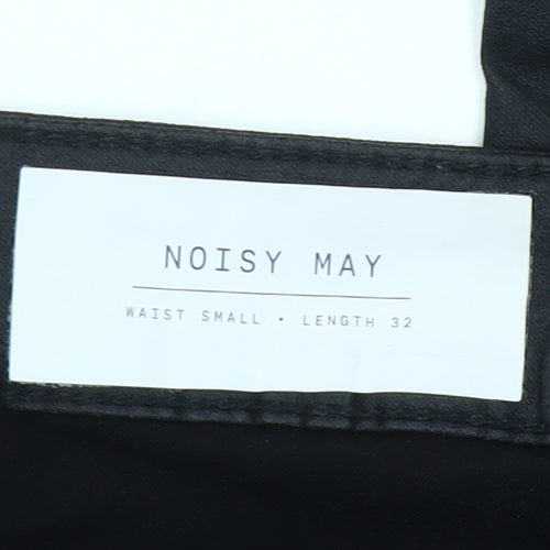 Noisy May Women's Black Flared Coated Trousers Size S
