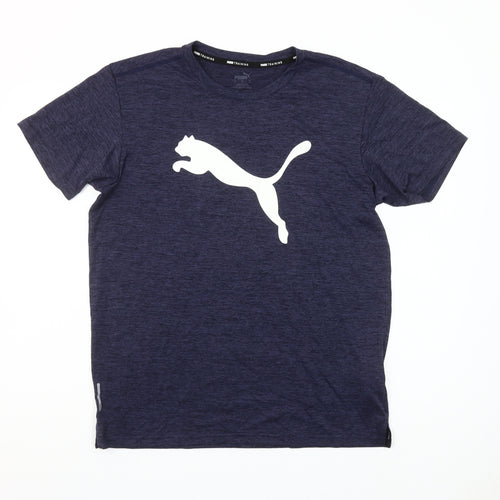 Puma Men's Navy Blue Crew Neck Training T-Shirt Size M
