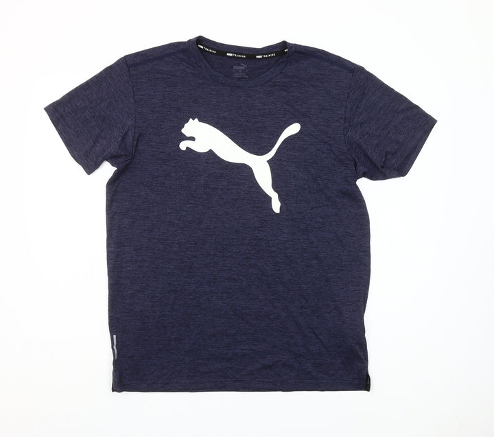 Puma Men's Navy Blue Crew Neck Training T-Shirt Size M