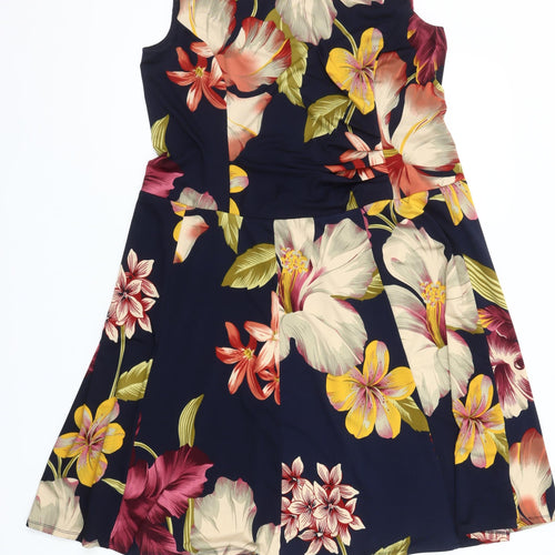 Perceptions New York Women's Multicoloured Size 12 Fit & Flare Floral Dress