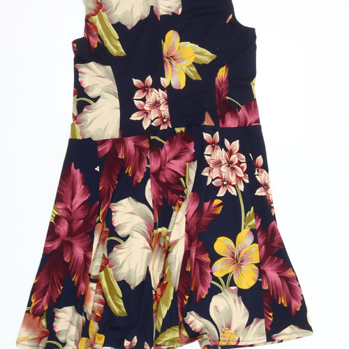 Perceptions New York Women's Multicoloured Size 12 Fit & Flare Floral Dress