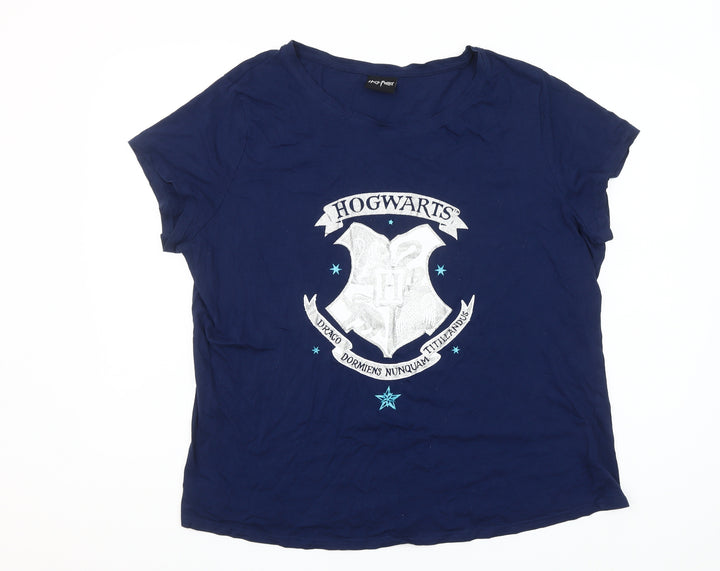 Harry Potter Women’s Blue Hogwarts Plus Size 20-22 T-Shirt Nightshirt