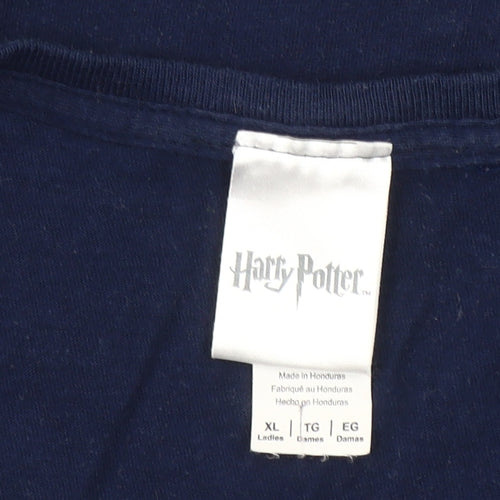 Gildan Women’s Blue Harry Potter Graphic T-Shirt XL Casual Cotton