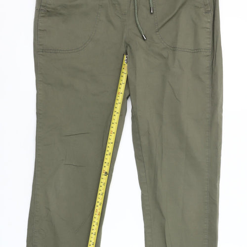 Punt Roma Womens Green Cotton Stretch Jogger Trousers Size S