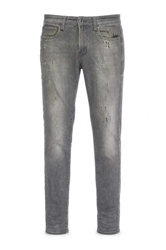 Front view of G-Star RAW Men’s Grey Revend Super Slim Distressed Skinny Jeans W26 L34