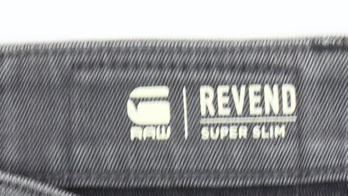 G-Star RAW Men’s Grey Revend Super Slim Distressed Skinny Jeans W26 L34