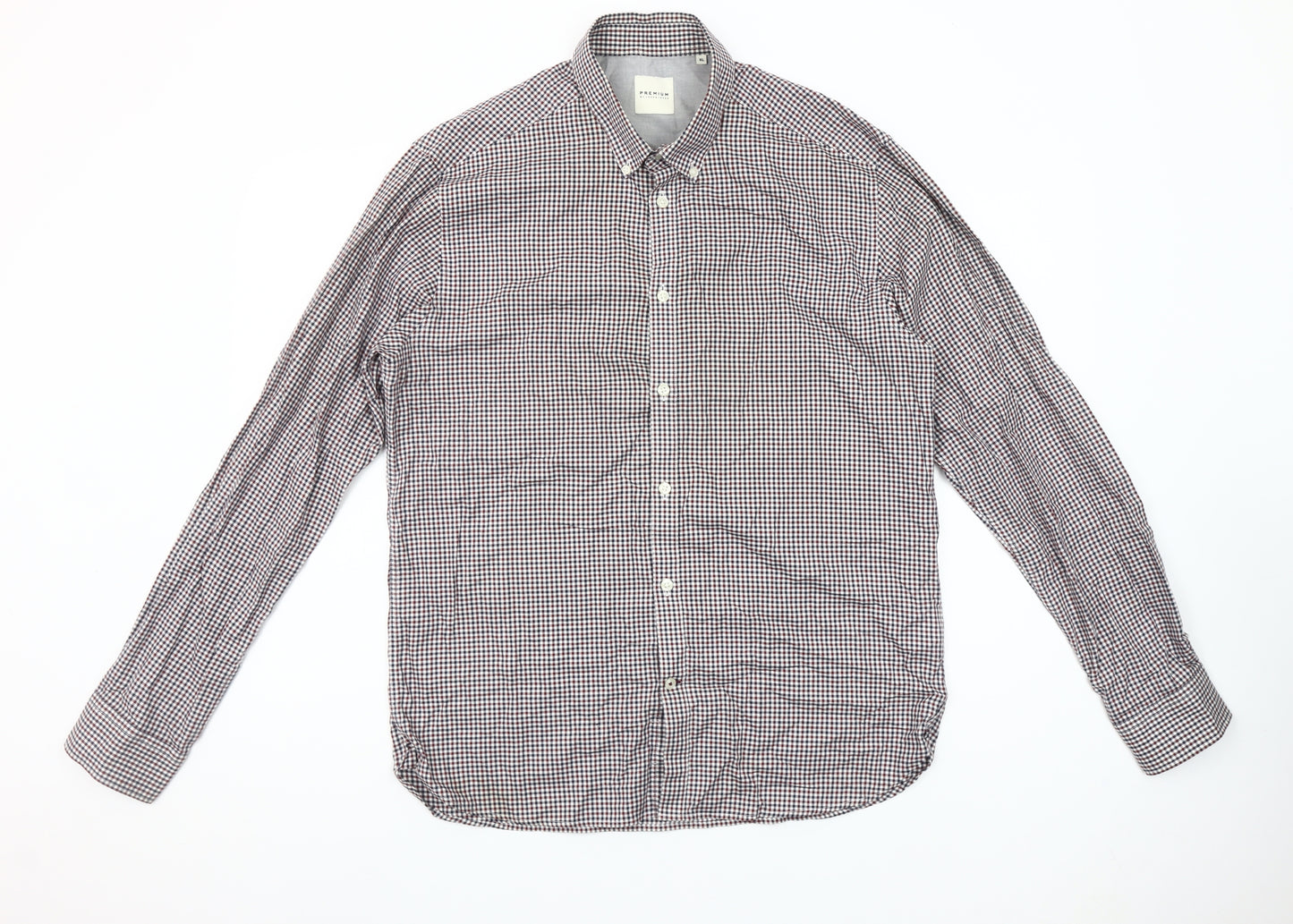 Jack & Jones Premium Men's Multicoloured Check Cotton Shirt XL