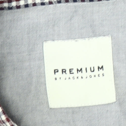 Jack & Jones Premium Men's Multicoloured Check Cotton Shirt XL