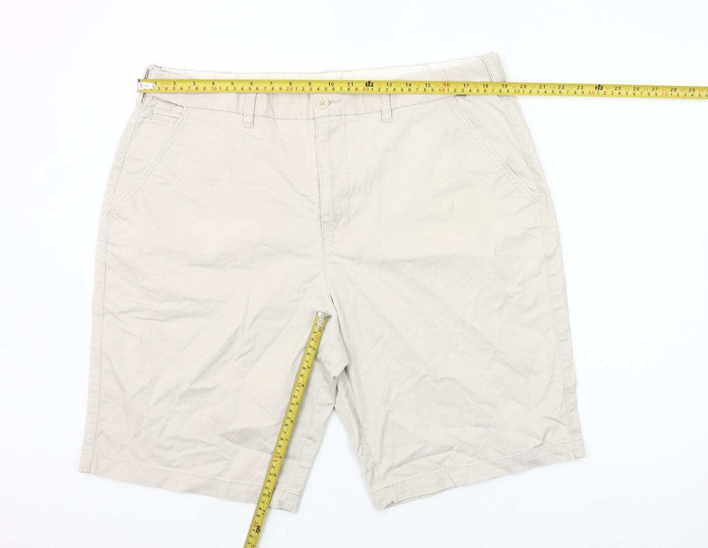 St. Bernard for Dunnes Stores Men's Stone Chino Shorts 38in Waist