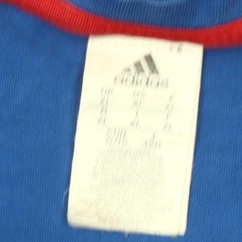 Adidas Men's Blue Short Sleeve Sports Logo T-Shirt Size M