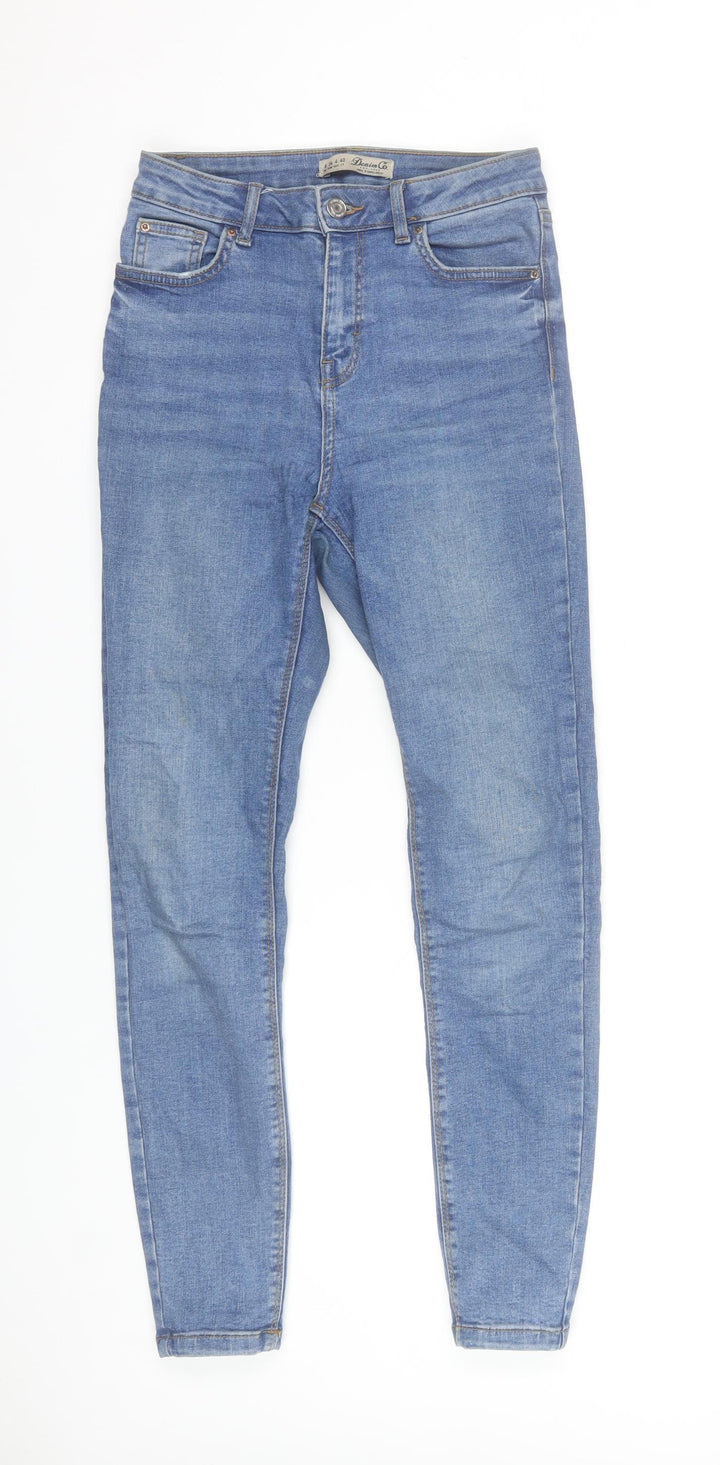 Denim Co. Women's Blue Skinny Jeans Size 8 Slim Fit Mid Rise Denim