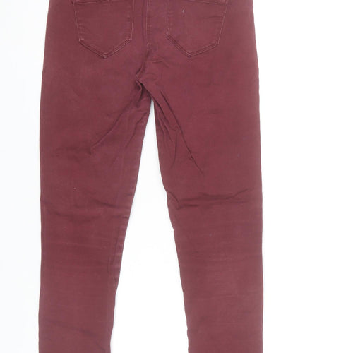 River Island Women's Red Skinny Jeans Size 8R Slim Fit Stretch Denim