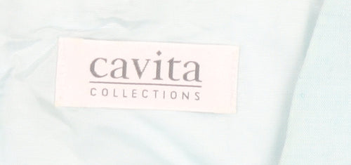 Cavita Collections Women's Blue Beaded Sheath Dress Size 12 Sleeveless