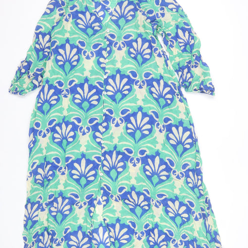 Oysho Women’s Multicoloured Long Cotton Shirt Dress XS