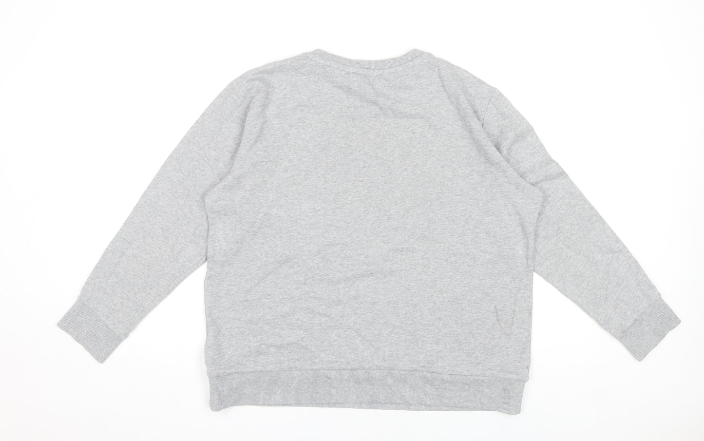 DKNY Jeans Women's Grey Sequin Logo Pullover Sweatshirt Size M