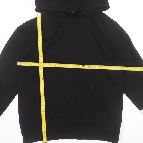 Manière De Voir Black Cotton Blend Pullover Hoodie Womens M