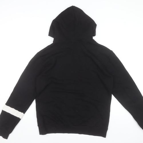 Manière De Voir Black Cotton Blend Pullover Hoodie Womens M