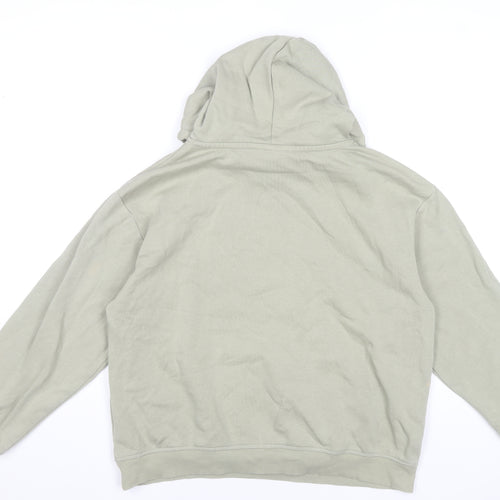 H&M Womens Beige Pullover Hoodie Size S Cotton Blend Vermont Print