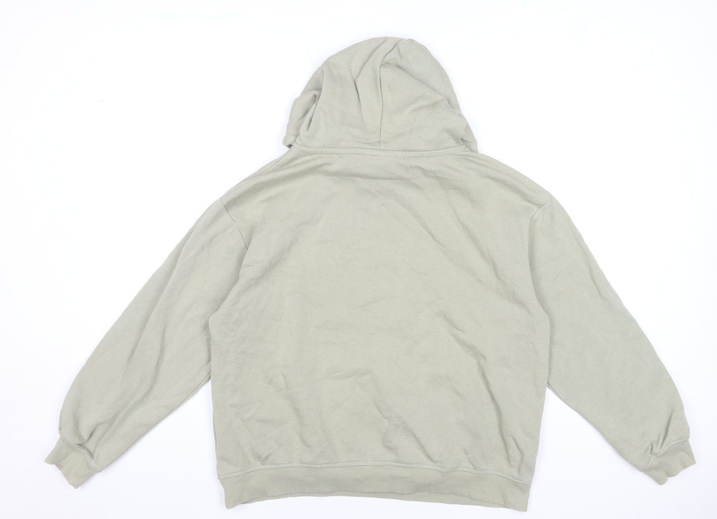 H&M Womens Beige Pullover Hoodie Size S Cotton Blend Vermont Print