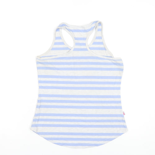 Lonsdale Women's Blue Striped Racerback Tank Top Size 12