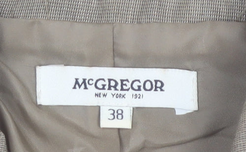 McGregor Womens Beige Linen Cotton Slim Fit Blazer Size 10