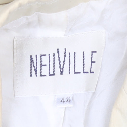 Neuville Women's Beige Cotton Blazer Size 16 Classic Italy Made