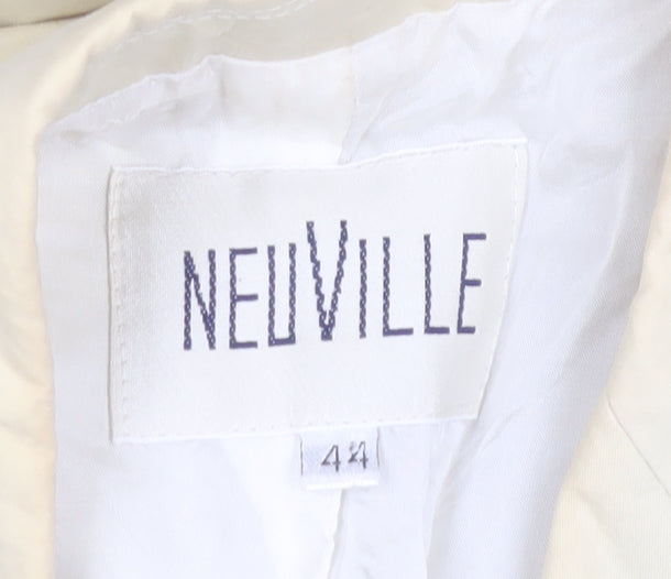 Neuville Women's Beige Cotton Blazer Size 16 Classic Italy Made