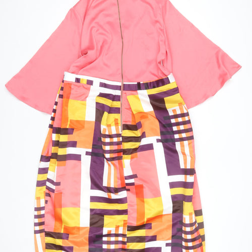 Closet London Women Multicoloured Size 14 Fit & Flare Midi Dress