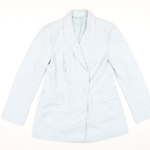 Gallery Women’s Light Blue Double Button Blazer Size 10