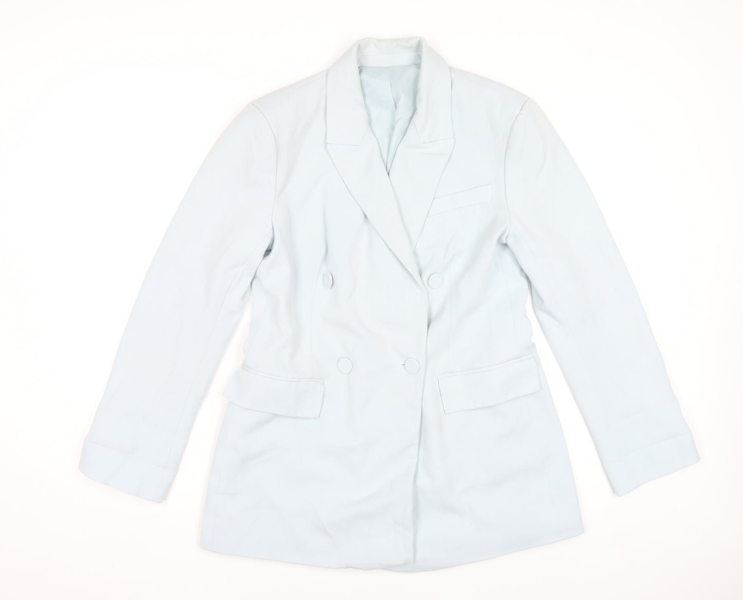 Gallery Women’s Light Blue Double Button Blazer Size 10
