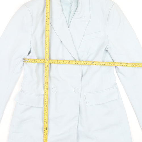 Gallery Women’s Light Blue Double Button Blazer Size 10