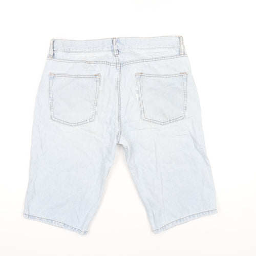 Topman Men’s Blue Denim Chino Shorts Size 32 Regular Fit