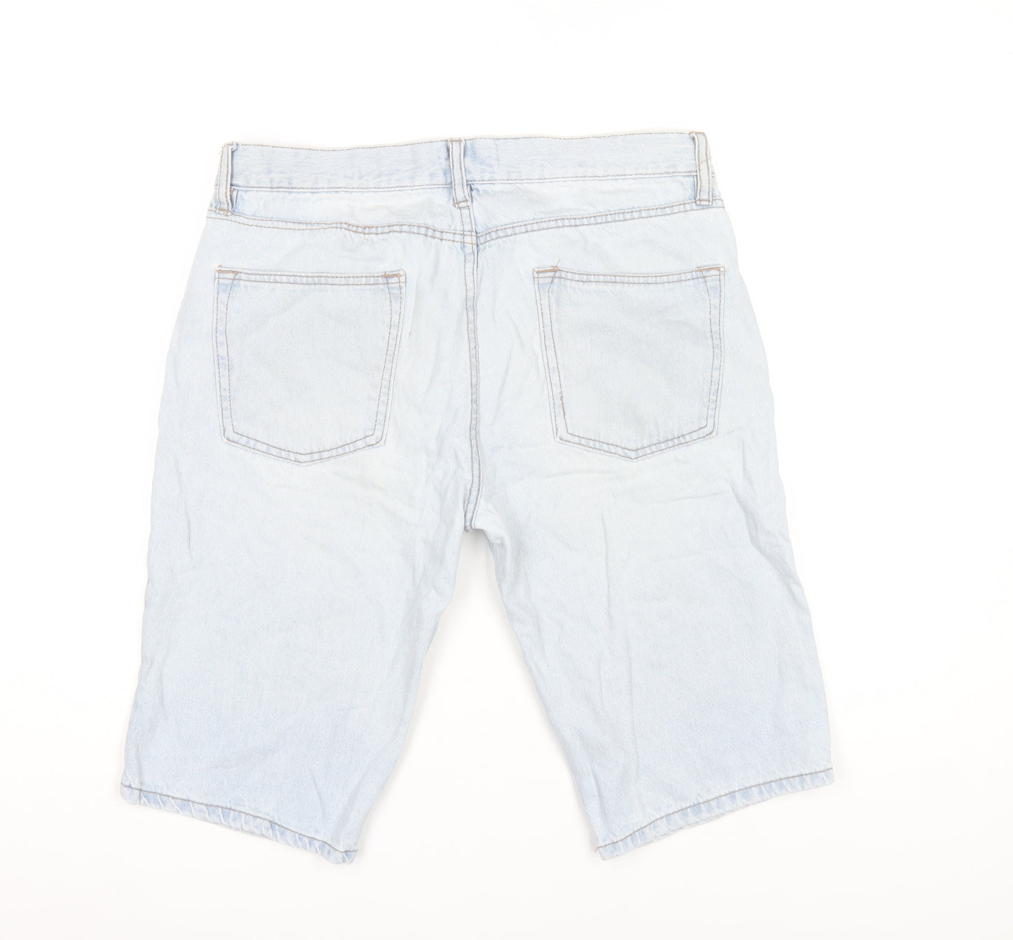 Topman Men’s Blue Denim Chino Shorts Size 32 Regular Fit